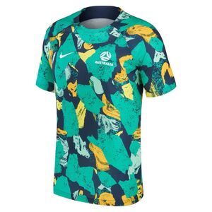 Medium Australia National Team Nike 2022/23 PreMatch Top Green/Yellow DM9543-720